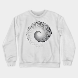 Spiral art black on white Crewneck Sweatshirt